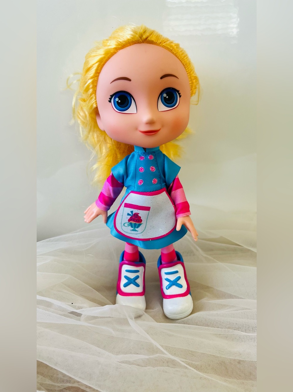 Disney Blonde-Haired Doll in Blue and Pink Outfit